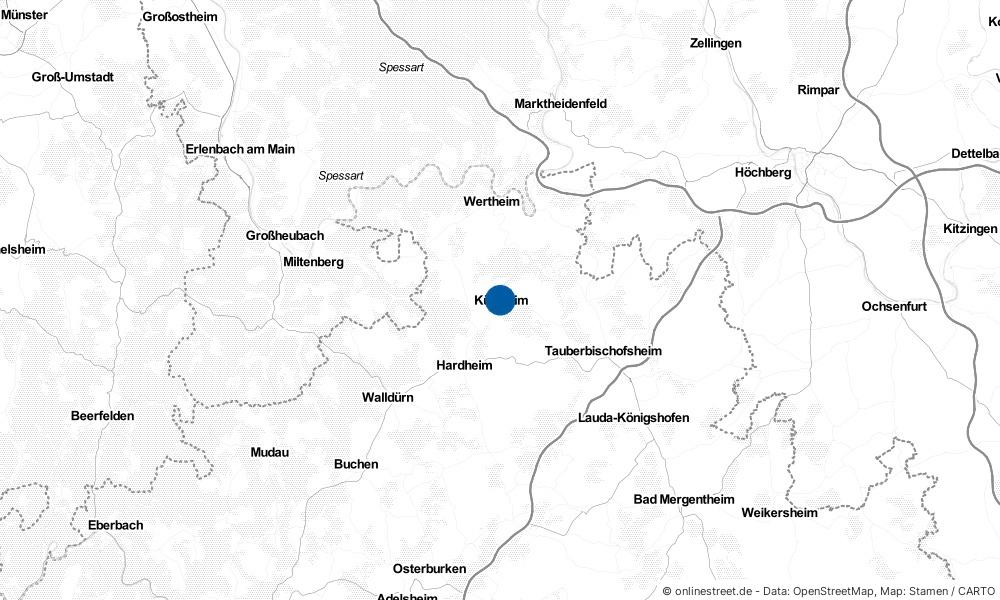 Karte: Wo liegt Külsheim?