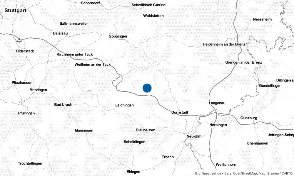 Karte: Wo liegt Nellingen?