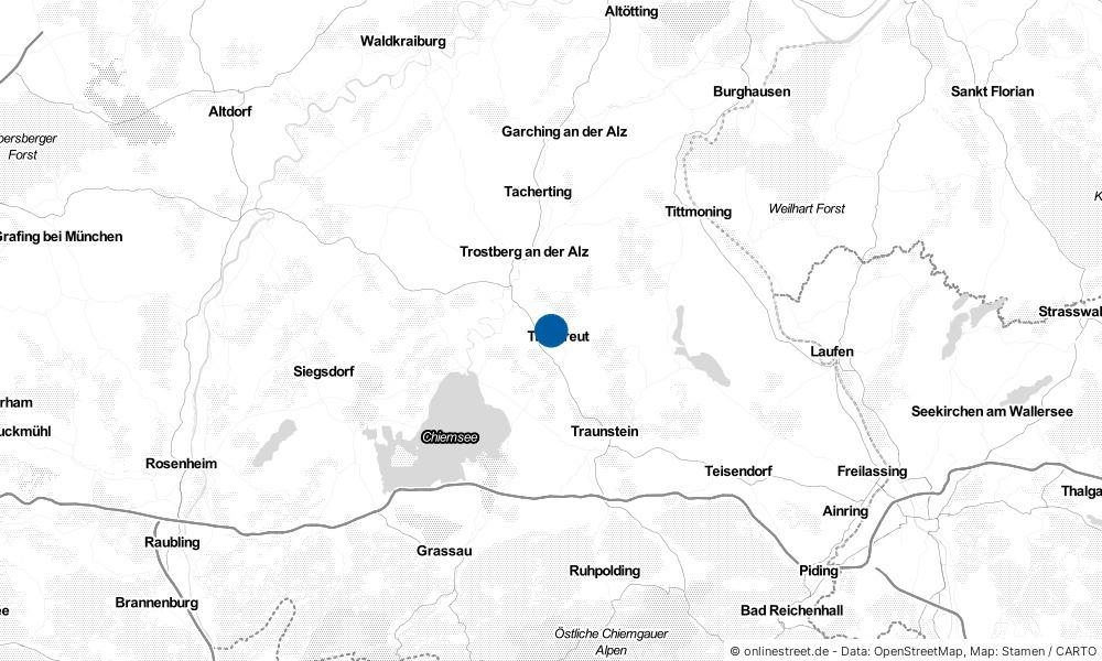 Karte: Wo liegt Traunreut?