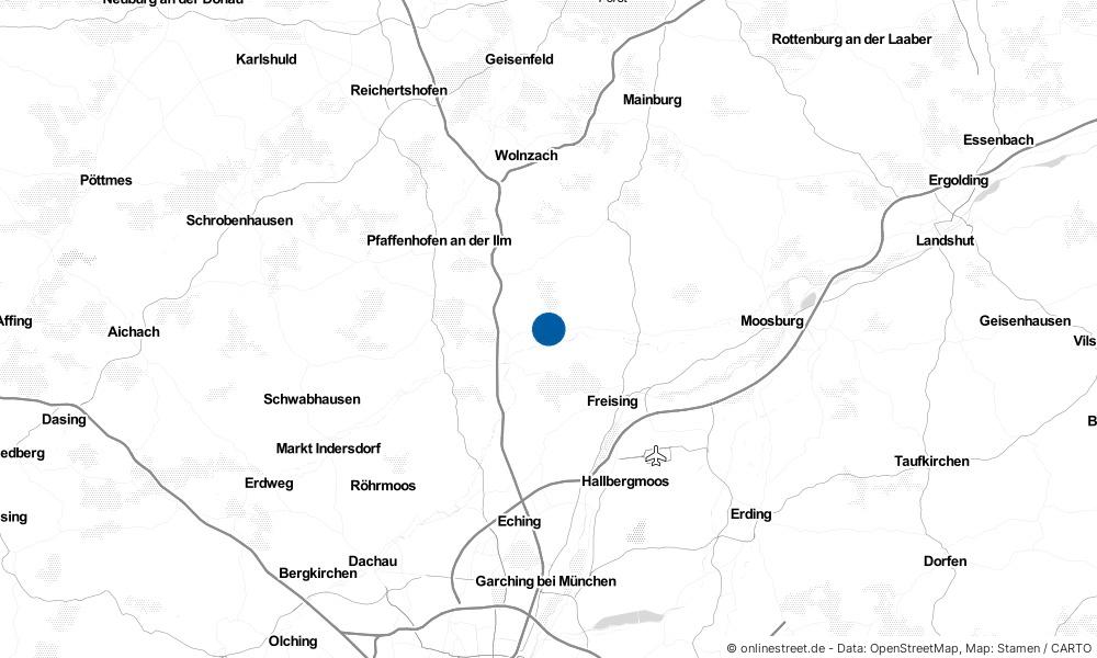 Karte: Wo liegt Kirchdorf an der Amper?