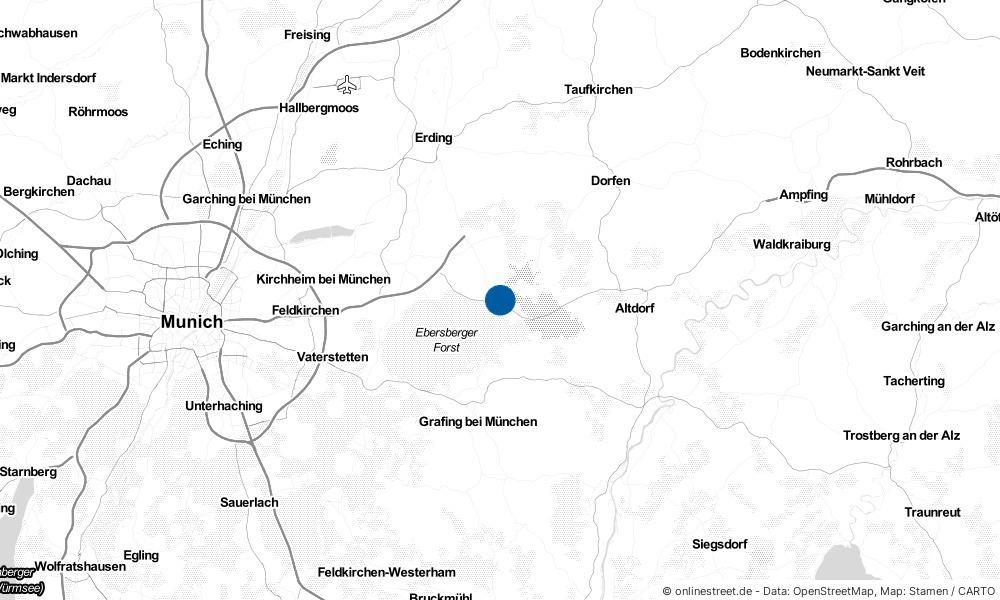 Karte: Wo liegt Hohenlinden?