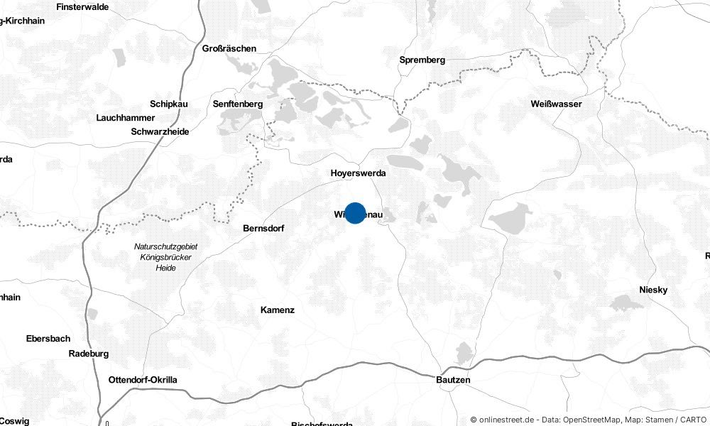 Karte: Wo liegt Wittichenau?