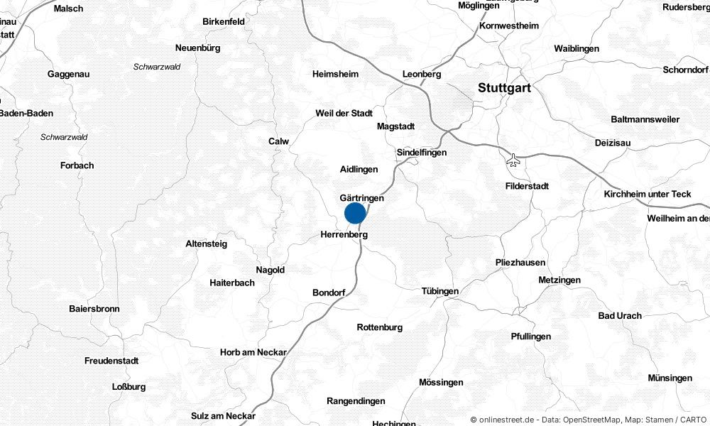 Karte: Wo liegt Nufringen?