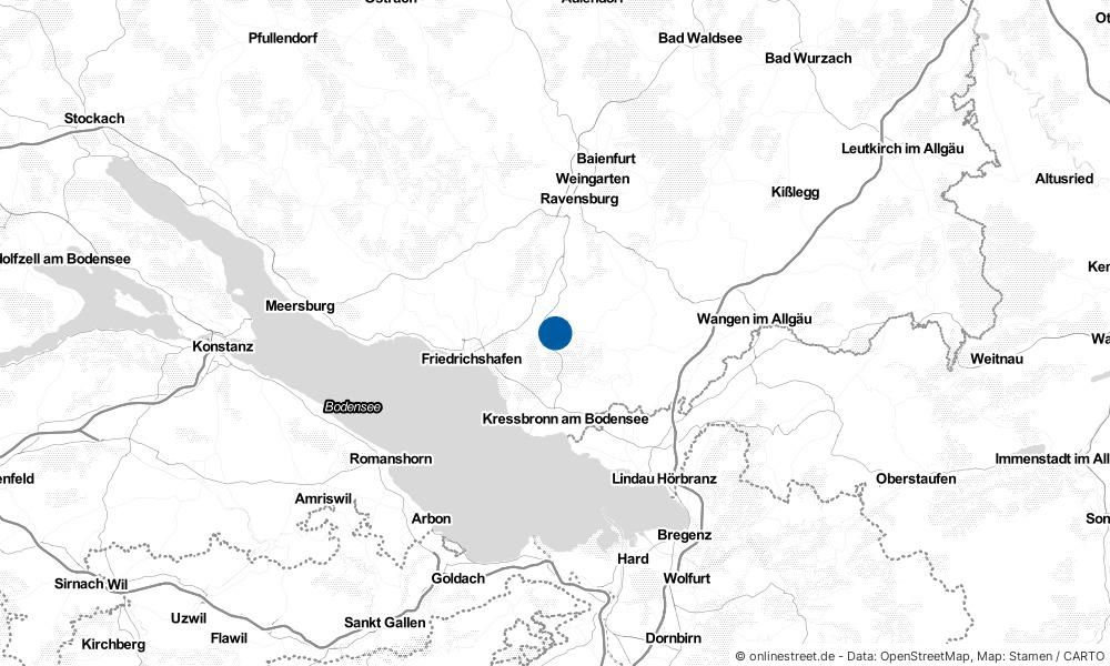 Karte: Wo liegt Tettnang?