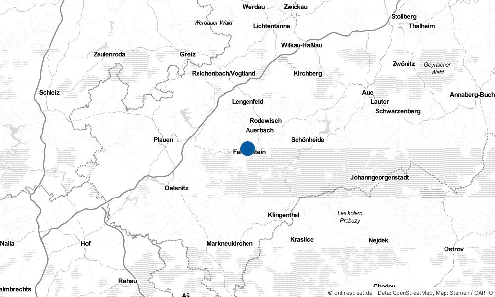 Karte: Wo liegt Falkenstein (Vogtland)?