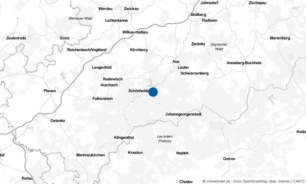 Karte: Wo liegt Eibenstock?