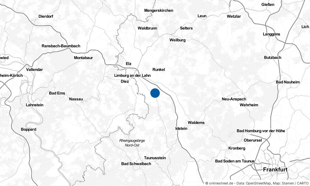 Karte: Wo liegt Hünfelden?
