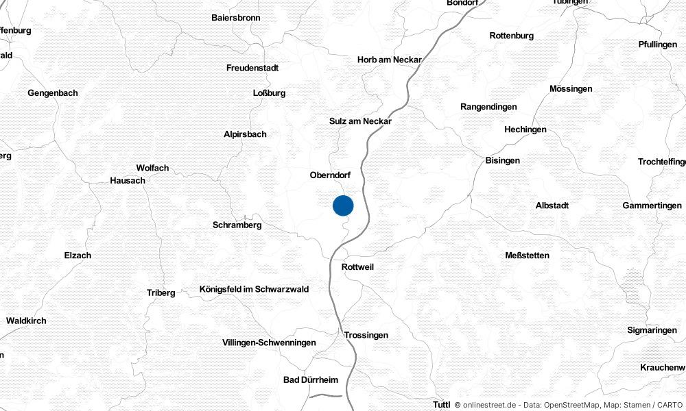 Karte: Wo liegt Epfendorf?