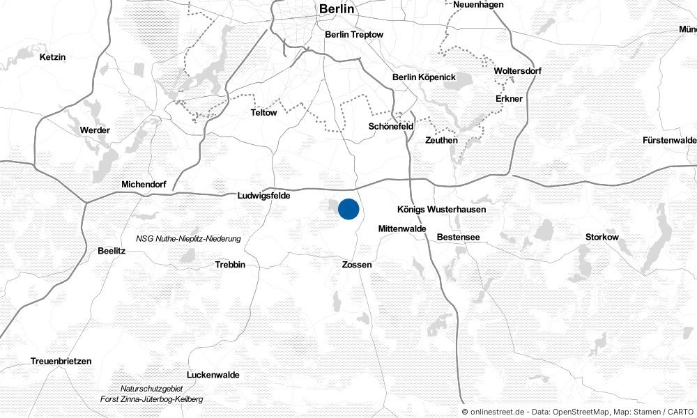 Karte: Wo liegt Rangsdorf?