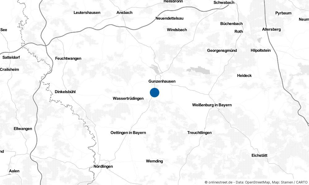 Karte: Wo liegt Gnotzheim?