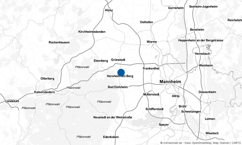 Karte: Wo liegt Dackenheim?