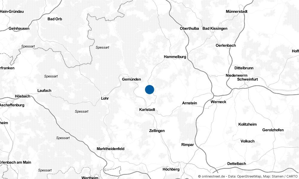 Karte: Wo liegt Gössenheim?