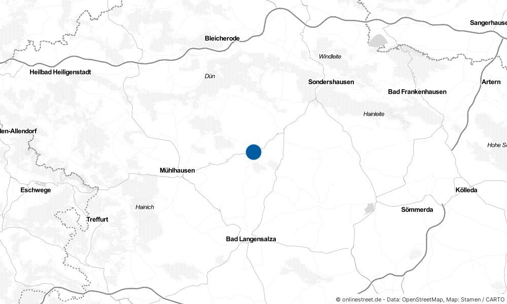 Karte: Wo liegt Schlotheim?