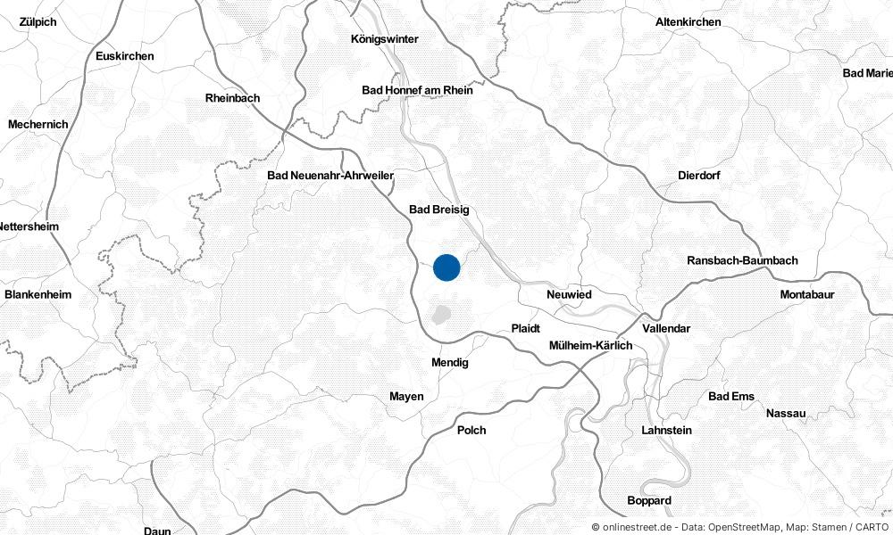 Karte: Wo liegt Burgbrohl?