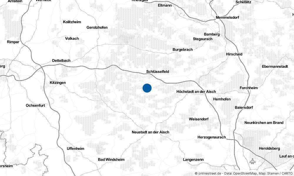Karte: Wo liegt Burghaslach?