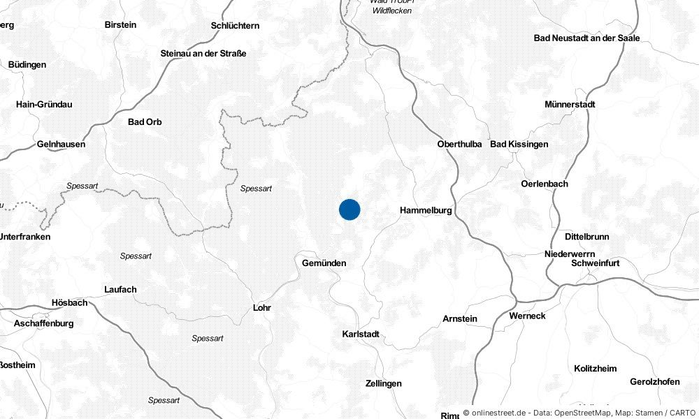 Karte: Wo liegt Gräfendorf?