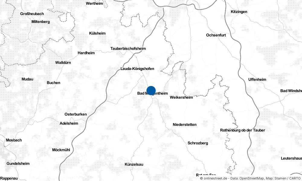 Karte: Wo liegt Bad Mergentheim?