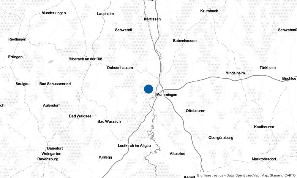 Karte: Wo liegt Tannheim?