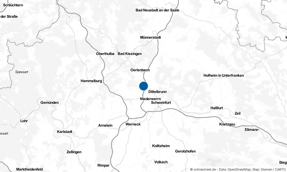 Karte: Wo liegt Poppenhausen?