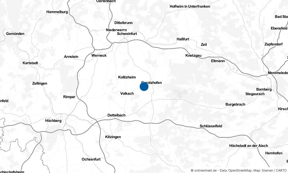Karte: Wo liegt Frankenwinheim?