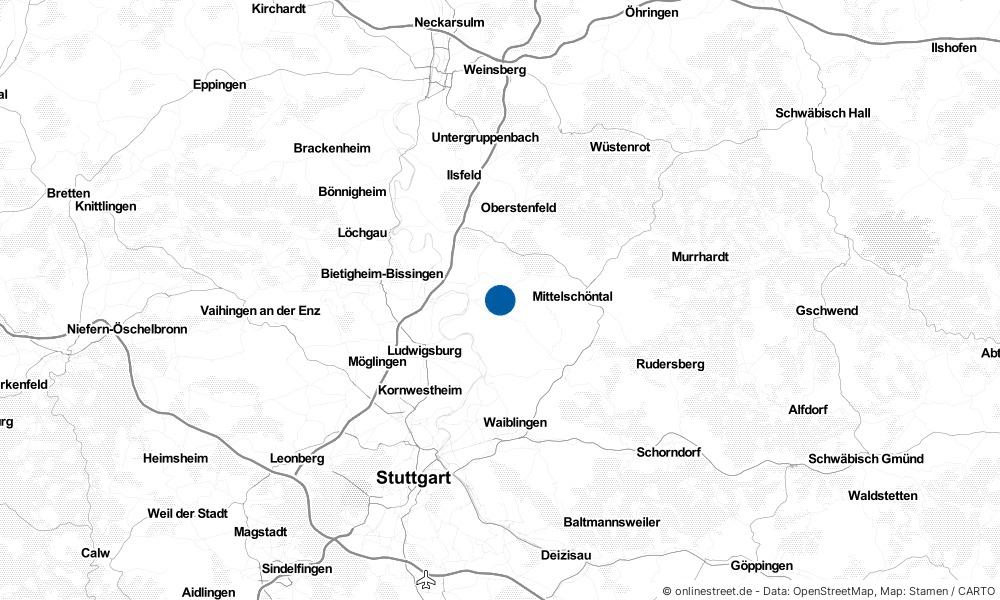 Karte: Wo liegt Erdmannhausen?