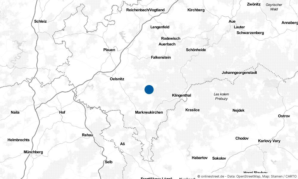 Karte: Wo liegt Schöneck (Vogtland)?
