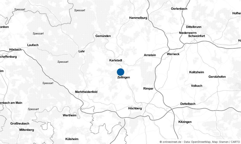 Karte: Wo liegt Himmelstadt?