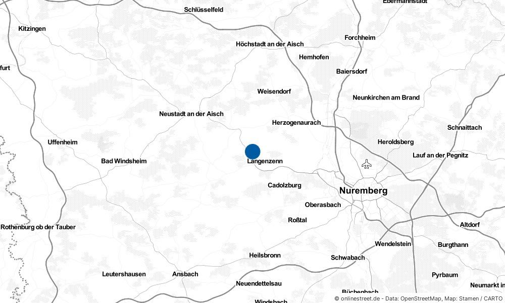 Karte: Wo liegt Hagenbüchach?