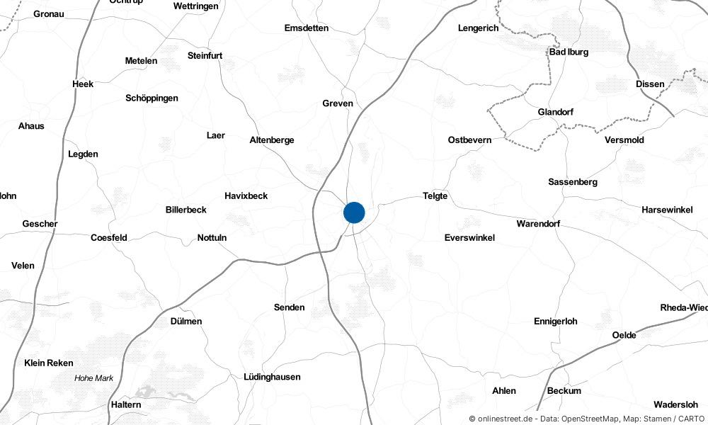 Karte: Wo liegt Münster?