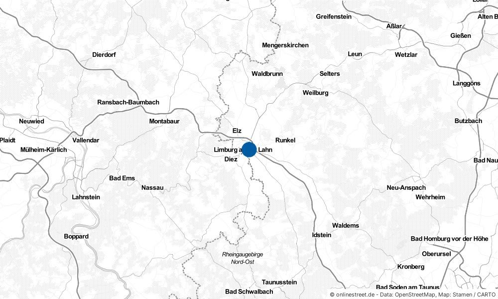 Karte: Wo liegt Limburg an der Lahn?
