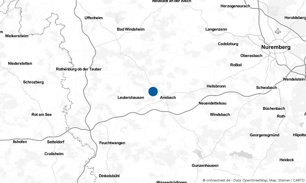 Karte: Wo liegt Lehrberg?
