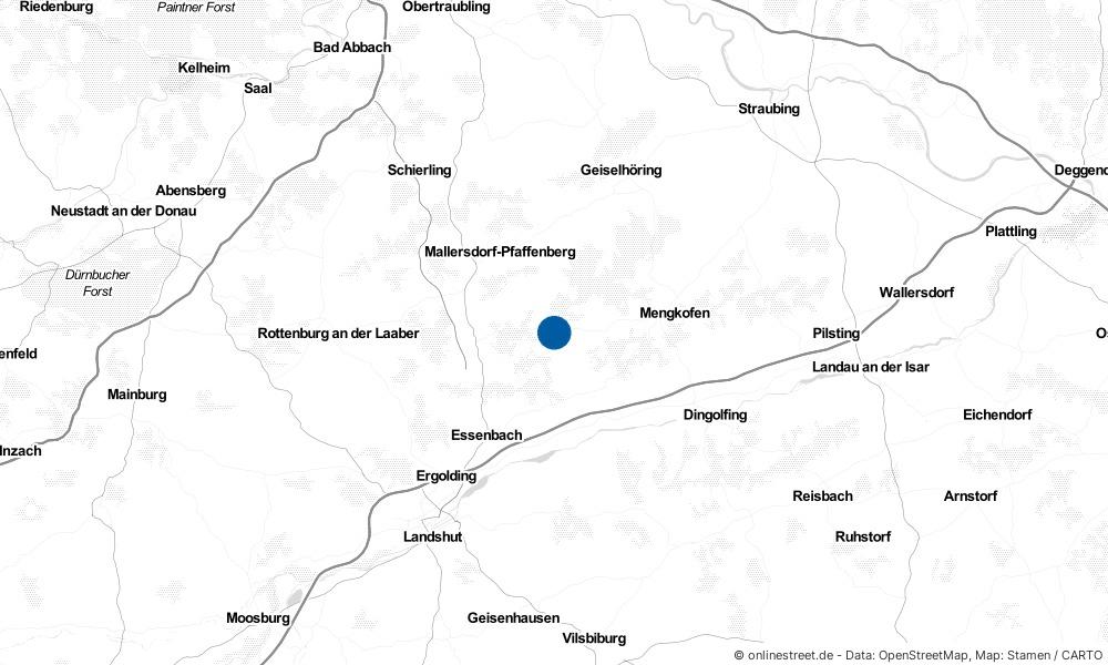 Karte: Wo liegt Bayerbach bei Ergoldsbach?