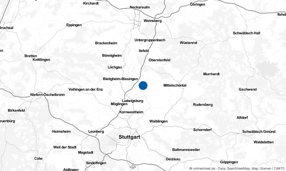 Karte: Wo liegt Benningen am Neckar?