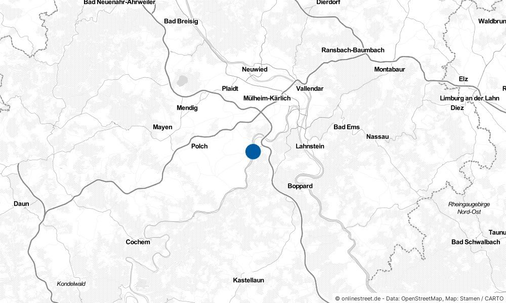 Karte: Wo liegt Niederfell?