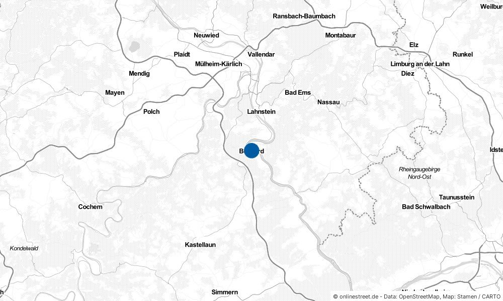 Karte: Wo liegt Boppard?