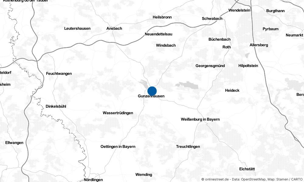 Karte: Wo liegt Gunzenhausen?