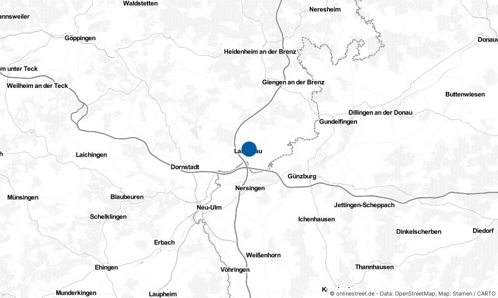 Karte: Wo liegt Langenau?