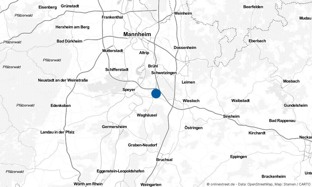 Karte: Wo liegt Hockenheim?