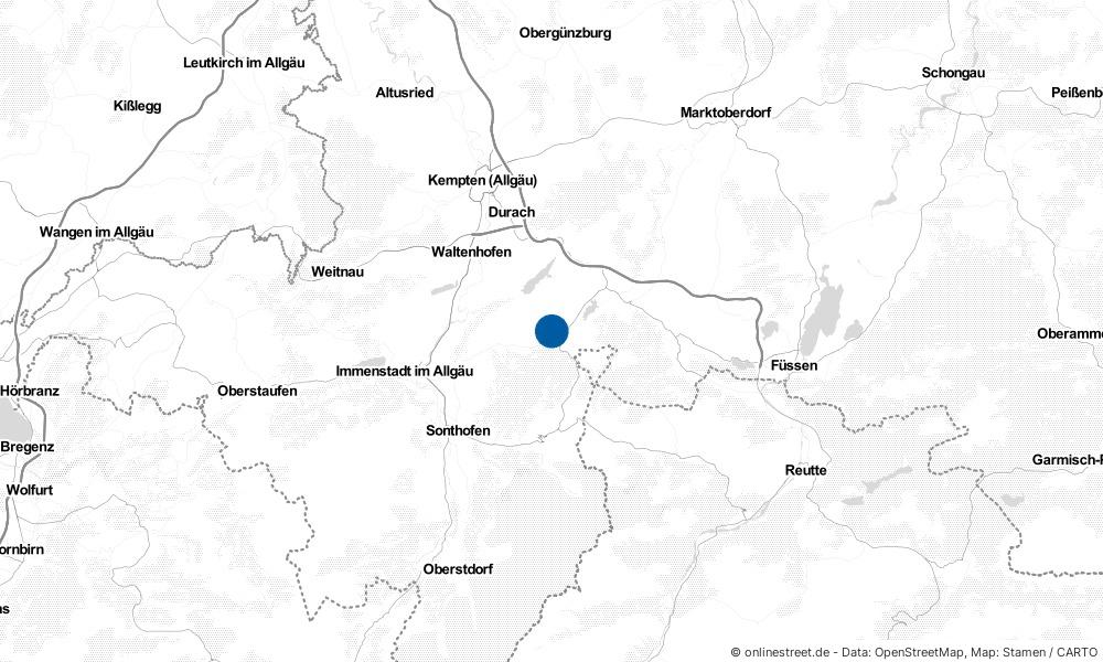 Karte: Wo liegt Wertach?