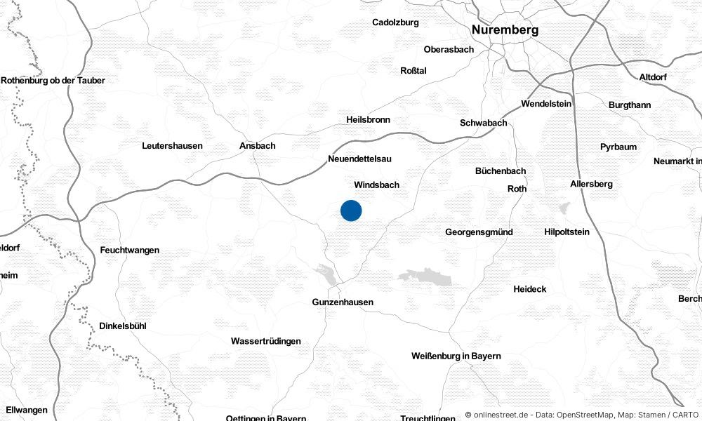 Karte: Wo liegt Mitteleschenbach?