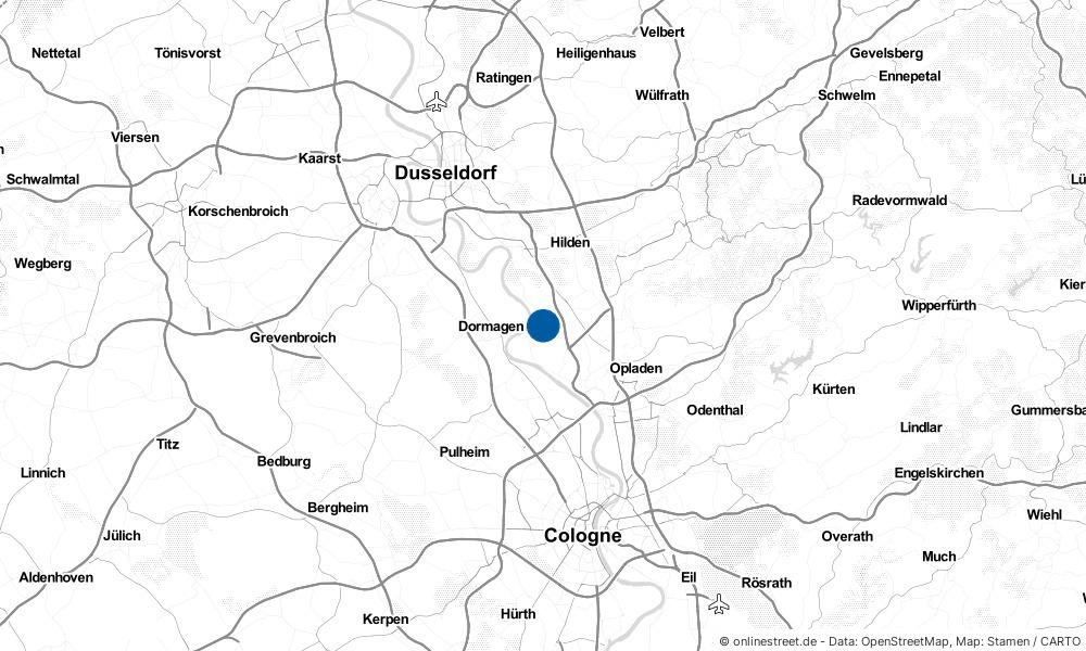 Karte: Wo liegt Monheim am Rhein?