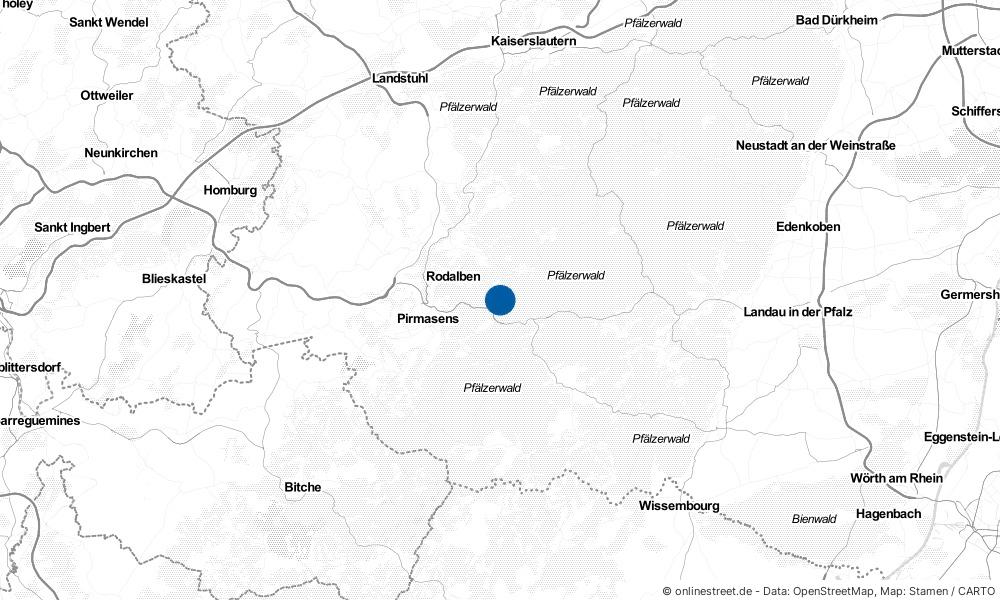 Karte: Wo liegt Münchweiler an der Rodalb?