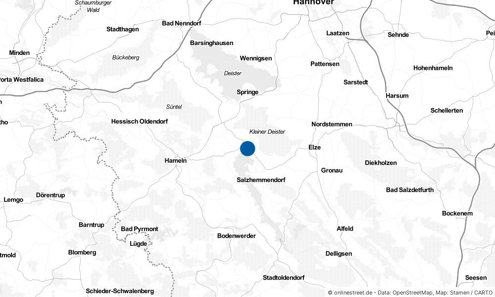 Karte: Wo liegt Coppenbrügge?