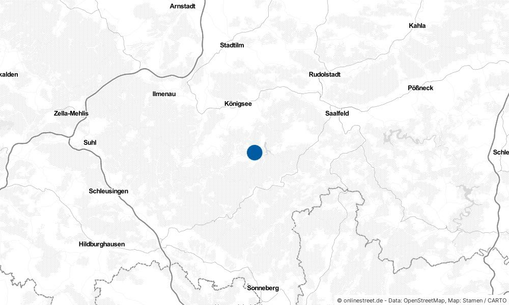 Karte: Wo liegt Oberweißbach?