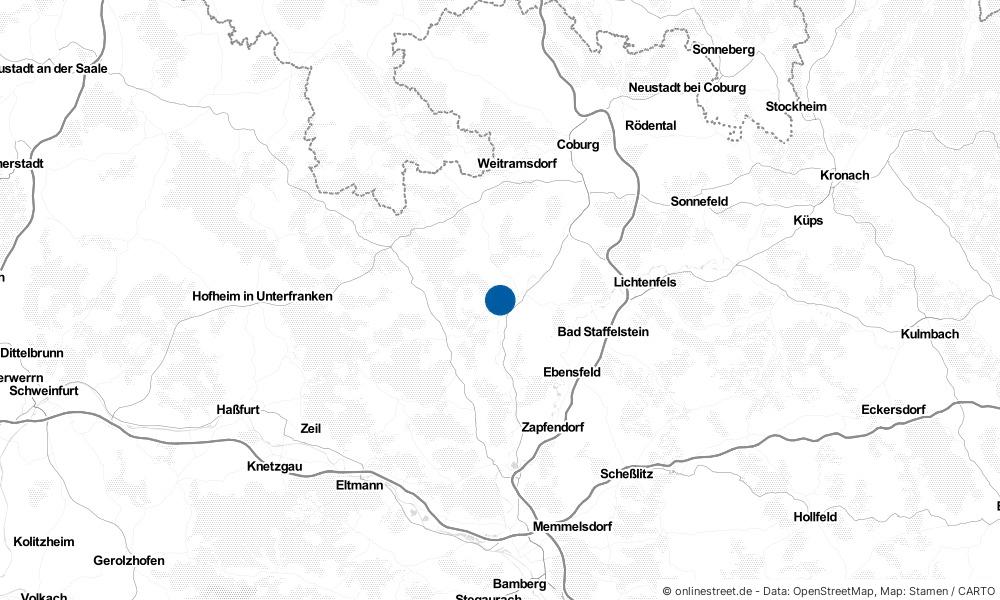 Karte: Wo liegt Untermerzbach?
