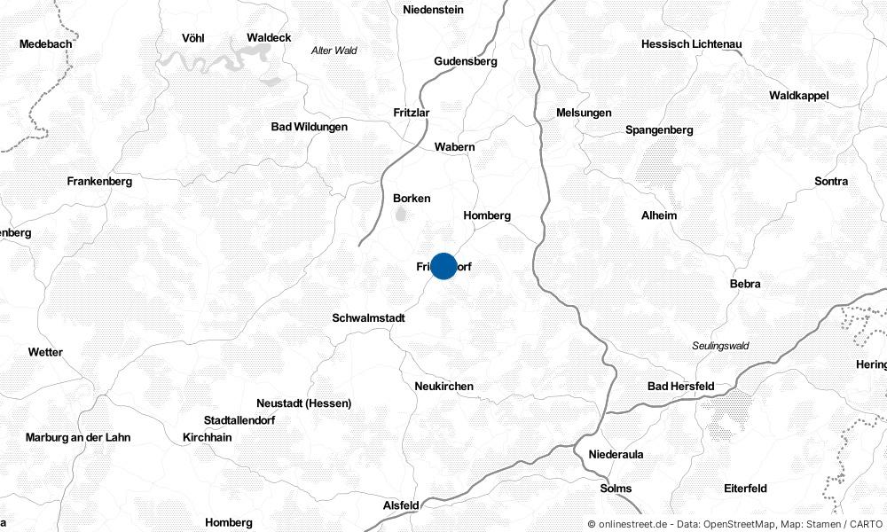 Karte: Wo liegt Frielendorf?