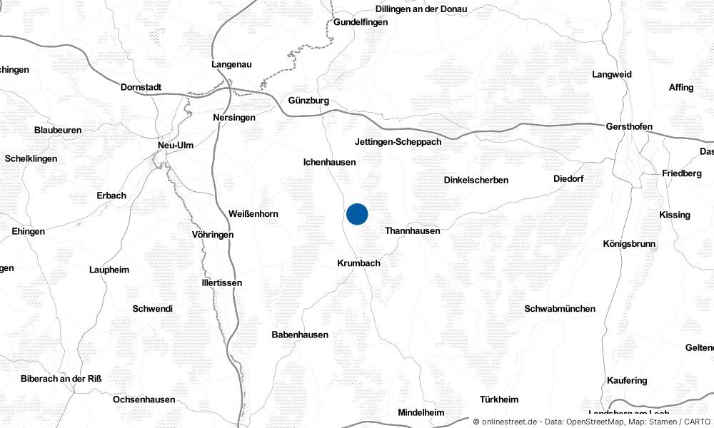 Karte: Wo liegt Neuburg an der Kammel?