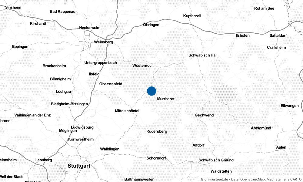 Karte: Wo liegt Sulzbach an der Murr?