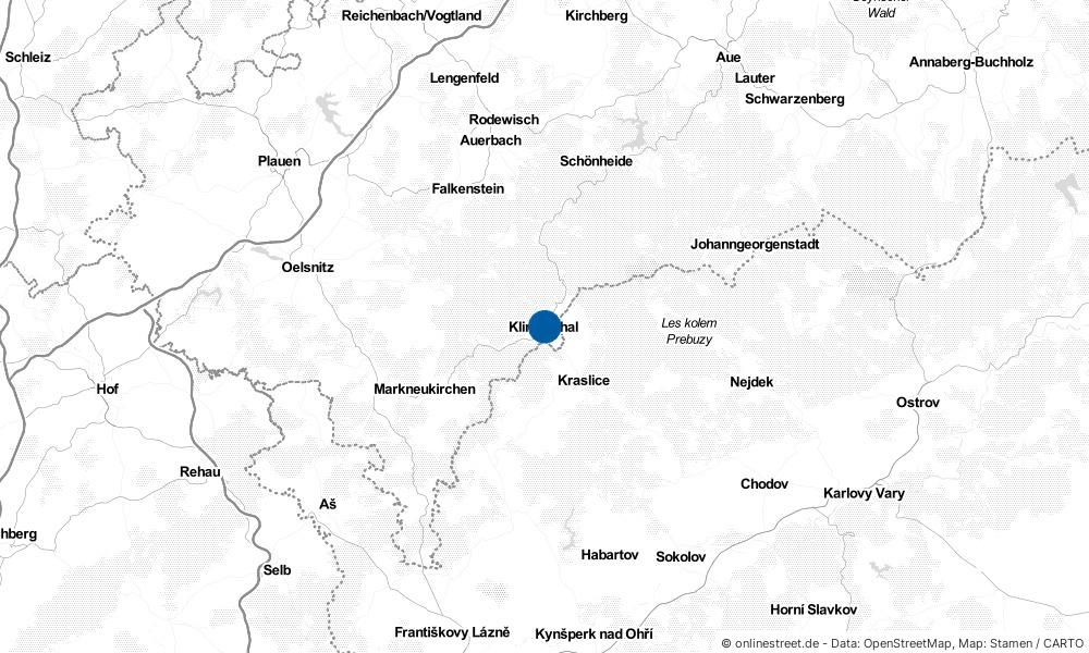 Karte: Wo liegt Klingenthal (Sachsen)?