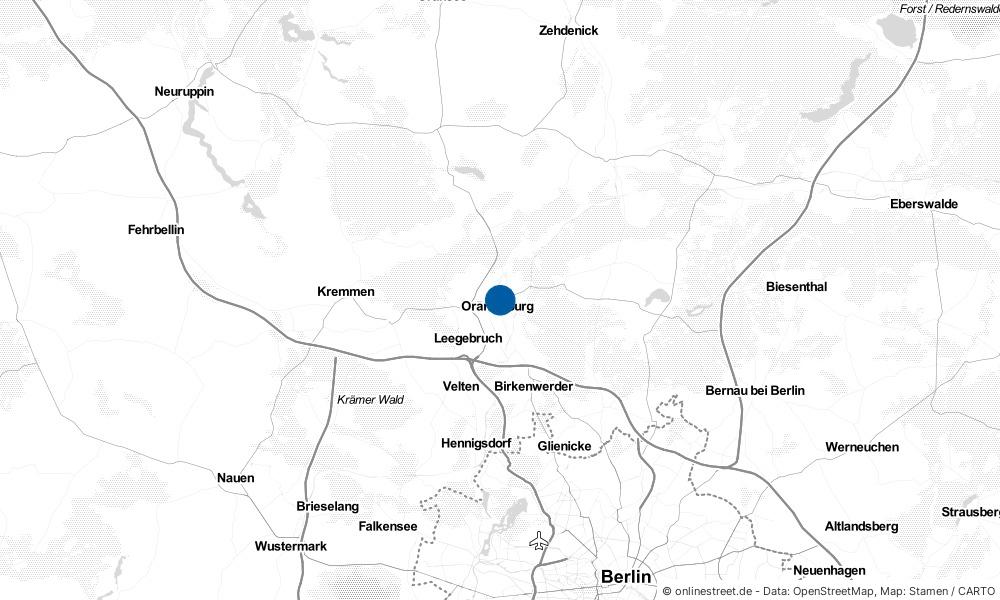 Karte: Wo liegt Oranienburg?